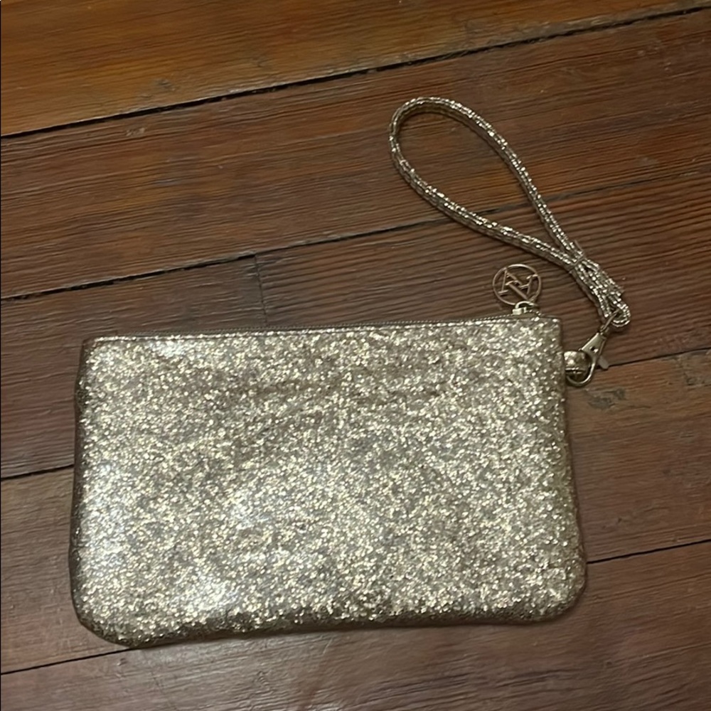 Gold glitter clutch